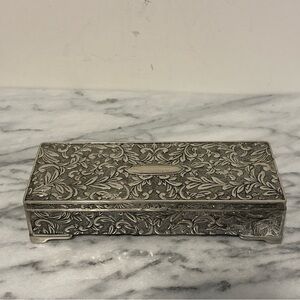 GodingerOrnate Silver plate Rectangular jewelry Box